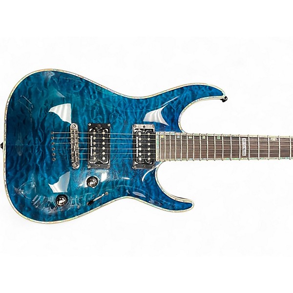 Used ESP LTD MH1000 Ocean Blue Solid Body Electric Guitar