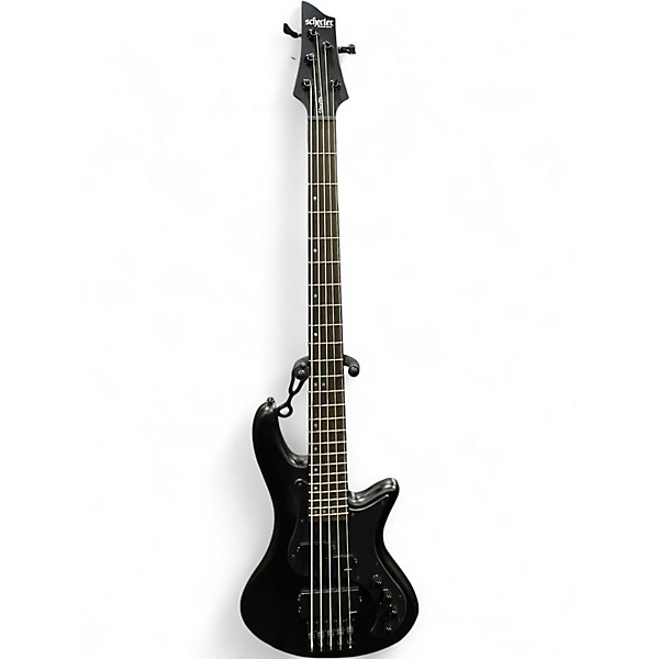 Used Schecter Guitar Research stealth 5 Black Electric Bass Guitar