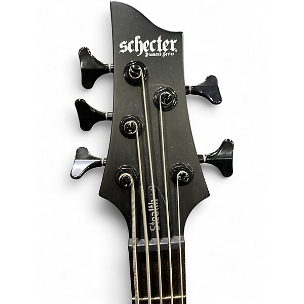 Used Schecter Guitar Research stealth 5 Black Electric Bass Guitar