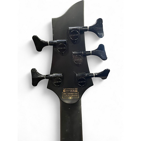 Used Schecter Guitar Research stealth 5 Black Electric Bass Guitar