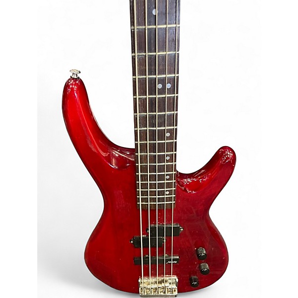 Used Alvarez ae5b Candy Apple Red Electric Bass Guitar