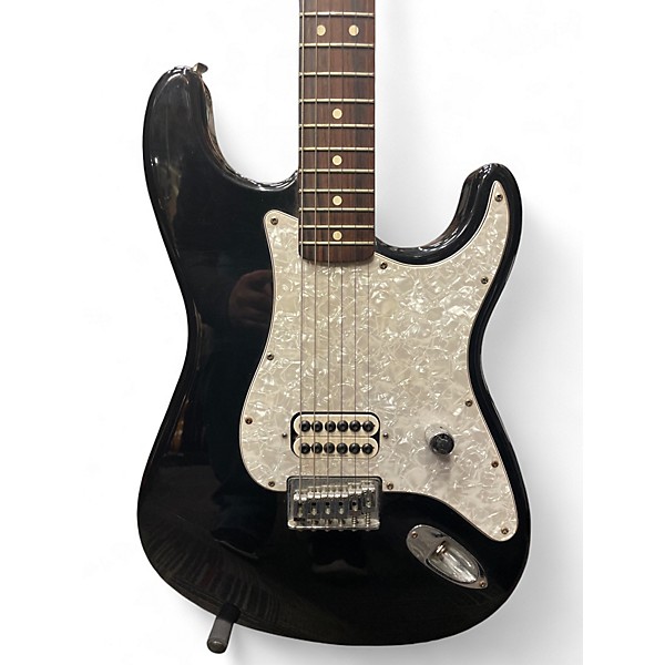 Used 2002 Fender Tom Delonge Signature Stratocaster Black Solid Body Electric Guitar