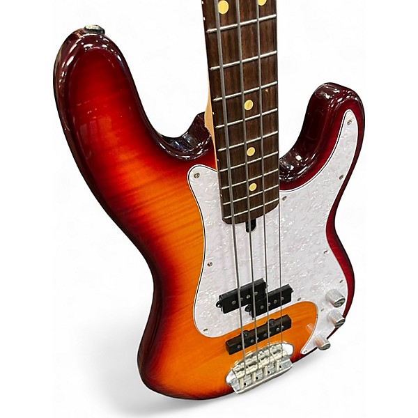 Used Lakland 44-02 Skyline Series Standard 2 Color Sunburst Electric Bass Guitar