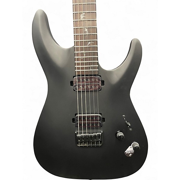 Used Schecter Guitar Research Damien 6 Black Solid Body Electric Guitar