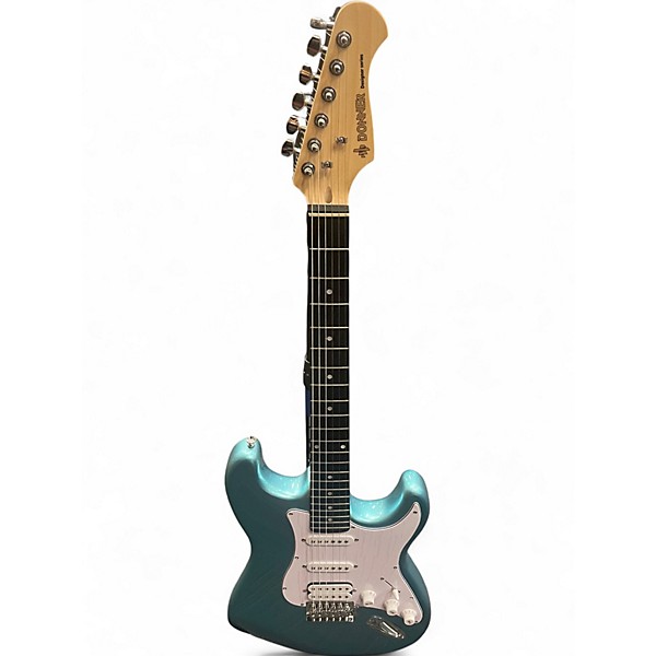 Used Donner Stratocaster HSS Metallic Aqua Marine Solid Body Electric Guitar