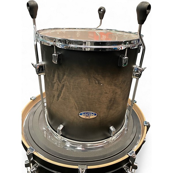 Used 2023 Pearl 3 Piece Decade Maple Satin Black Burst Drum Kit