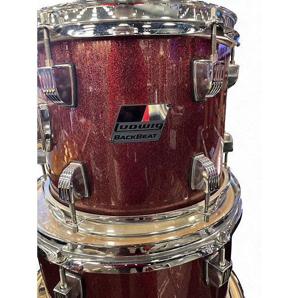 Used Ludwig 4 Piece BACKBEAT Dakota Red Drum Kit