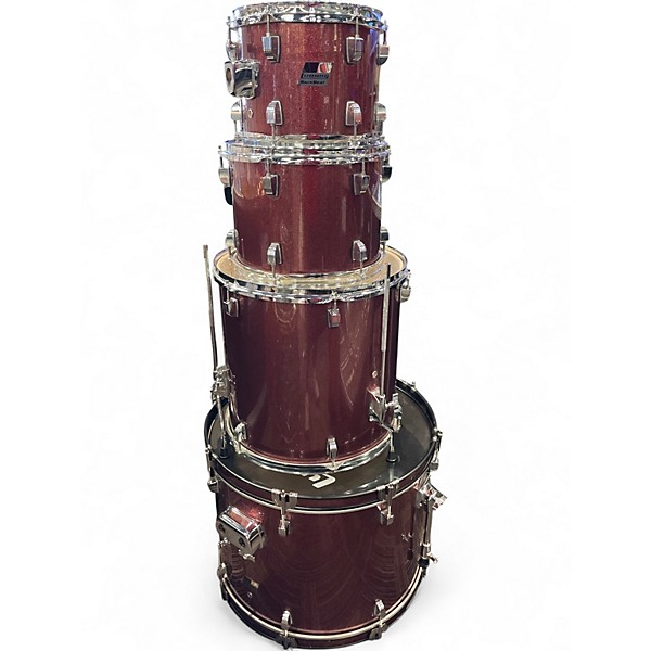 Used Ludwig 4 Piece BACKBEAT Dakota Red Drum Kit
