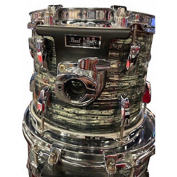 Used Pearl 4 Piece Export Series Silver Oyster Pearl Drum Kit