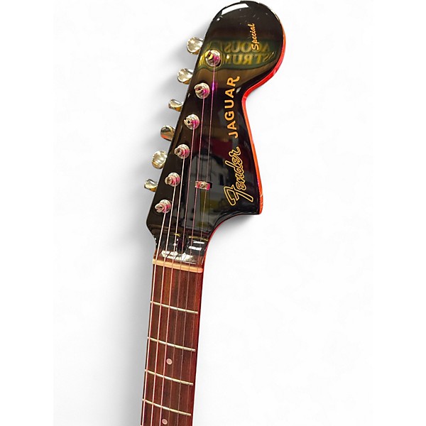 Used 2010 Fender Jaguar Black Solid Body Electric Guitar