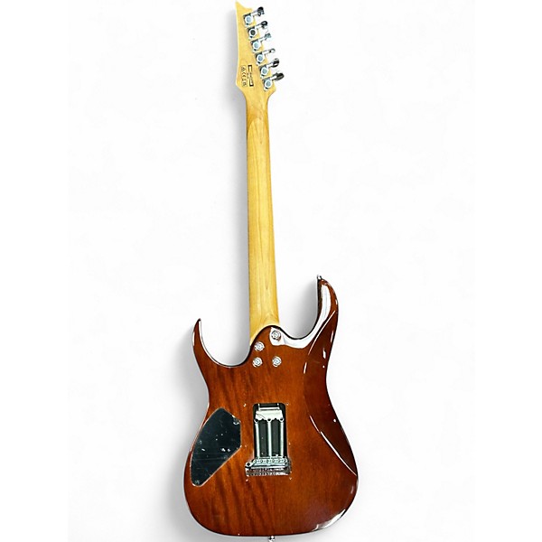Used Ibanez GRG220PA2 Brown Black Burst Solid Body Electric Guitar
