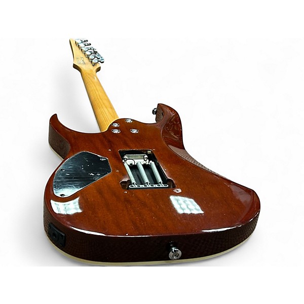 Used Ibanez GRG220PA2 Brown Black Burst Solid Body Electric Guitar