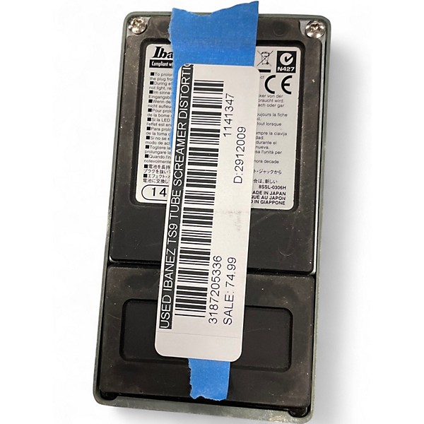 Used Ibanez TS9 Tube Screamer Distortion Effect Pedal