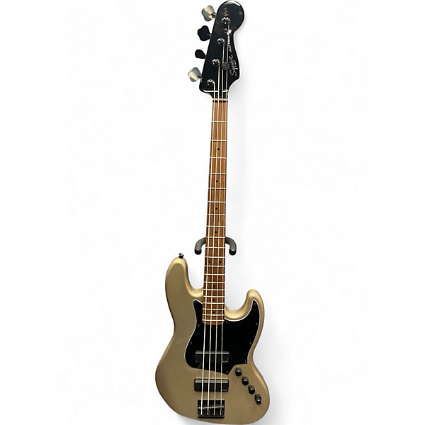Used Squier Contemporary Jazz Bass Gold Electric Bass Guitar