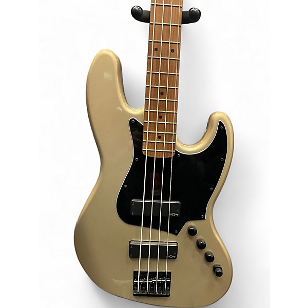 Used Squier Contemporary Jazz Bass Gold Electric Bass Guitar