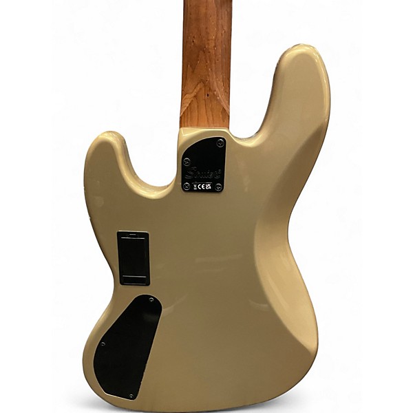 Used Squier Contemporary Jazz Bass Gold Electric Bass Guitar