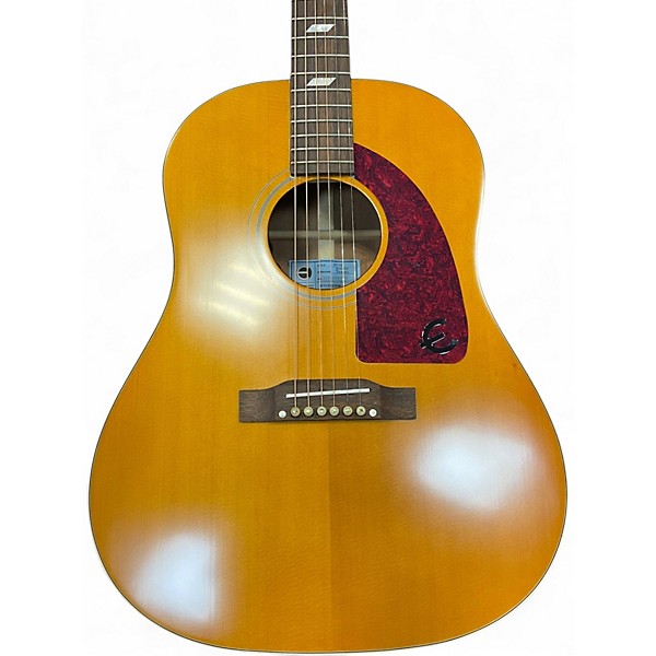 Used Epiphone ft79 Texan Masterbuilt Antique Natural Acoustic Electric Guitar