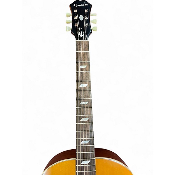 Used Epiphone ft79 Texan Masterbuilt Antique Natural Acoustic Electric Guitar