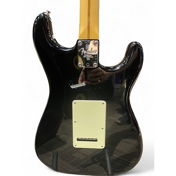 Used Fender American Standard Stratocaster Left Handed Black Electric Guitar