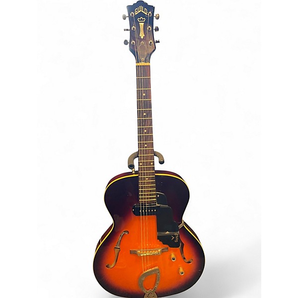 Used Guild T-50 SLIM 2 Color Sunburst Hollow Body Electric Guitar