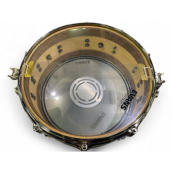 Used Mapex 14X6 Black Panther Heritage Snare White Strata Drum