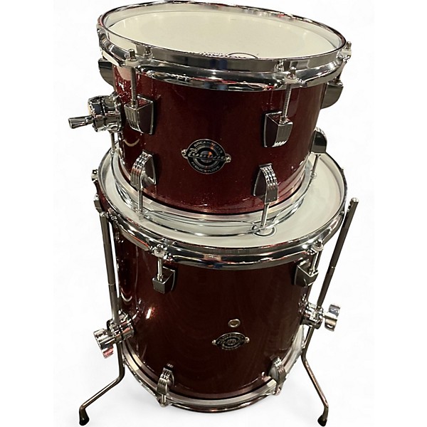 Used Ludwig 4 Piece BACKBEATS BY QUEST LOVE RED SPARKLE Drum Kit