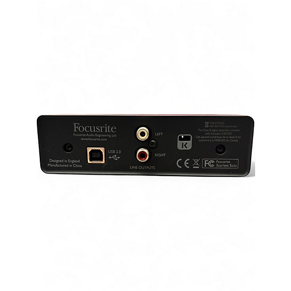 Used Focusrite Scarlett Solo Audio Interface