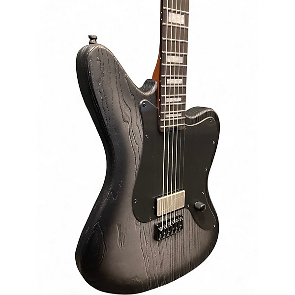 Used ESP XJ1B Baritone Silver Blast Solid Body Electric Guitar