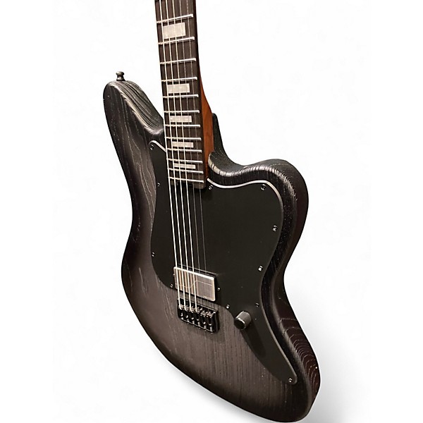 Used ESP XJ1B Baritone Silver Blast Solid Body Electric Guitar