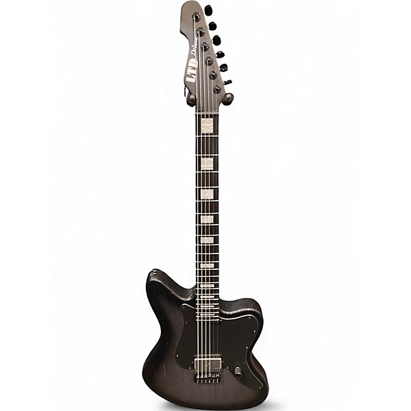 Used ESP XJ1B Baritone Silver Blast Solid Body Electric Guitar