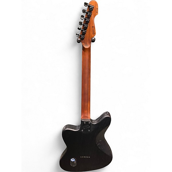 Used ESP XJ1B Baritone Silver Blast Solid Body Electric Guitar