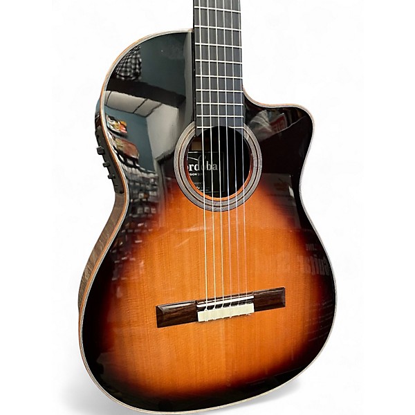 Used Cordoba Fusion Orchestra CE Sunburst Classical Acoustic Electric Guitar