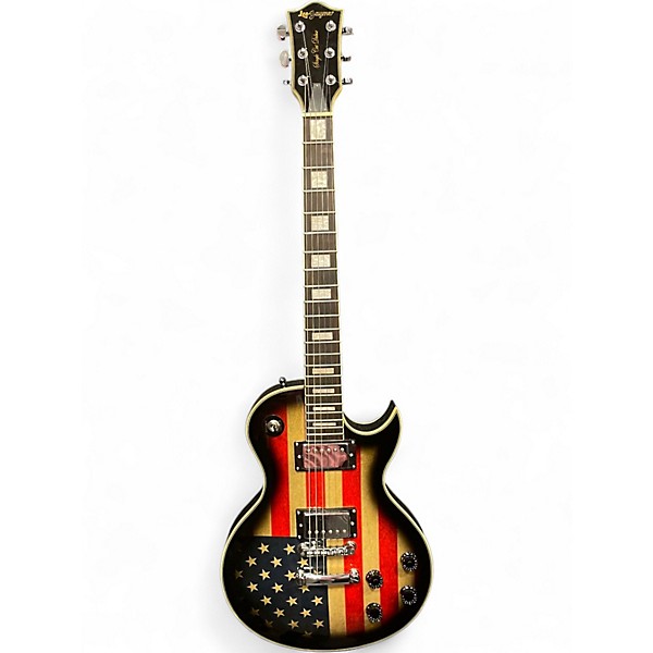 Used Leo Jaymz AMERICAN FLAG LES PAUL COPY AMERICAN FLAG Solid Body Electric Guitar