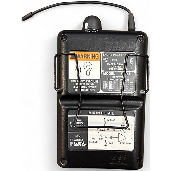 Used Shure PSM200 P2T/P2R-H2 In Ear Wireless System