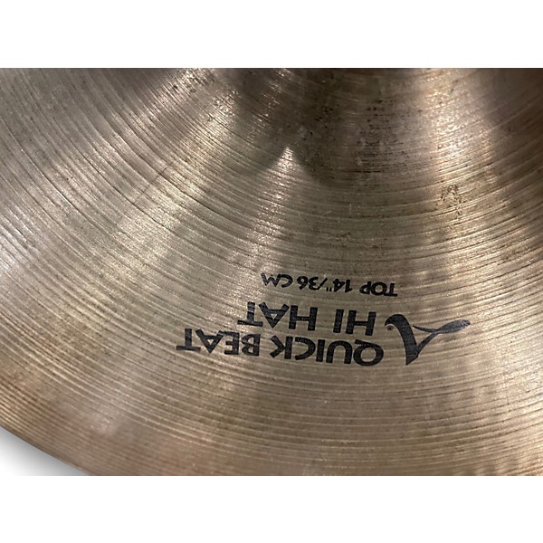 Used Zildjian 14in Quick Beat Hi Hat Pair Cymbal