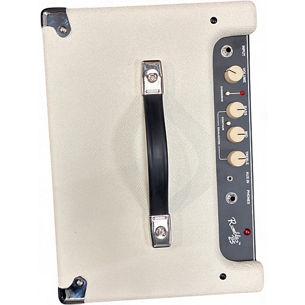 Used Fender Rumble 25 25W 1x8 White Bass Combo Amp