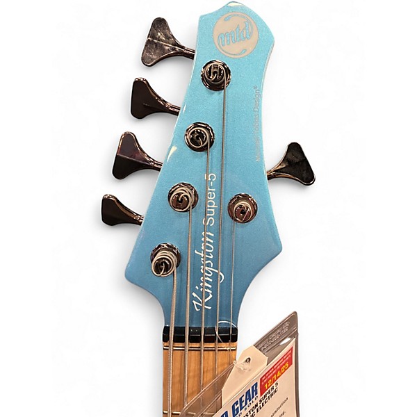 Used MTD Kingston Super 5 Ice Blue Metallic Electric Bass Guitar