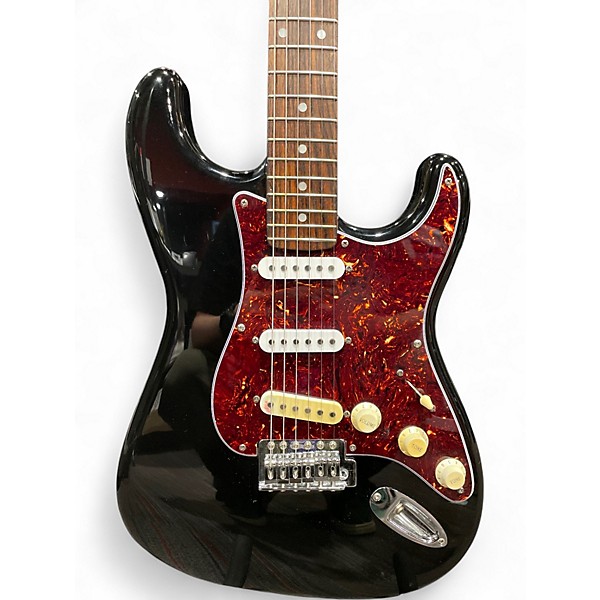 Used Squier STRAT Black Solid Body Electric Guitar