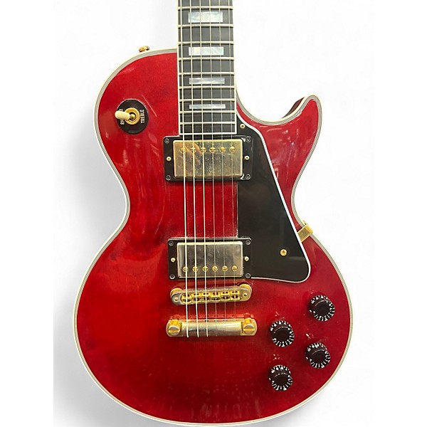 Used Gibson Les Paul Custom Gloss Wine Solid Body Electric Guitar