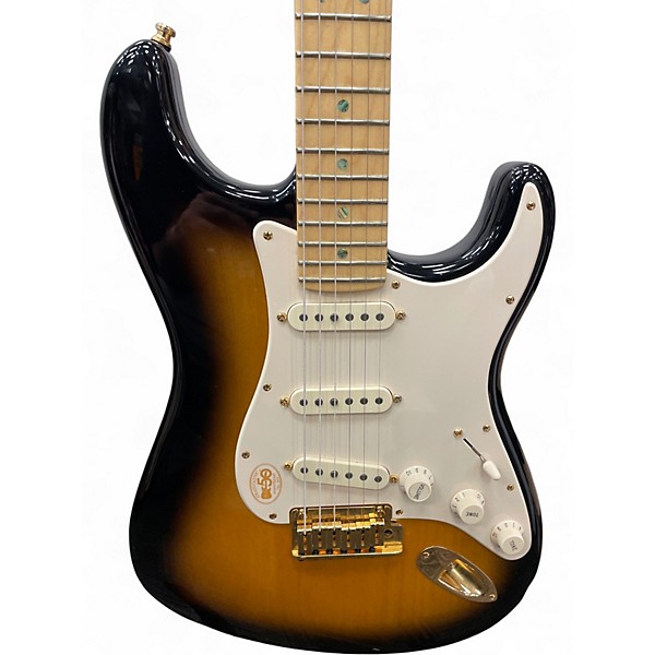 Used Fender 70th Anniversary 1954 Stratocaster 2 Tone Sunburst Solid Body Electric Guitar