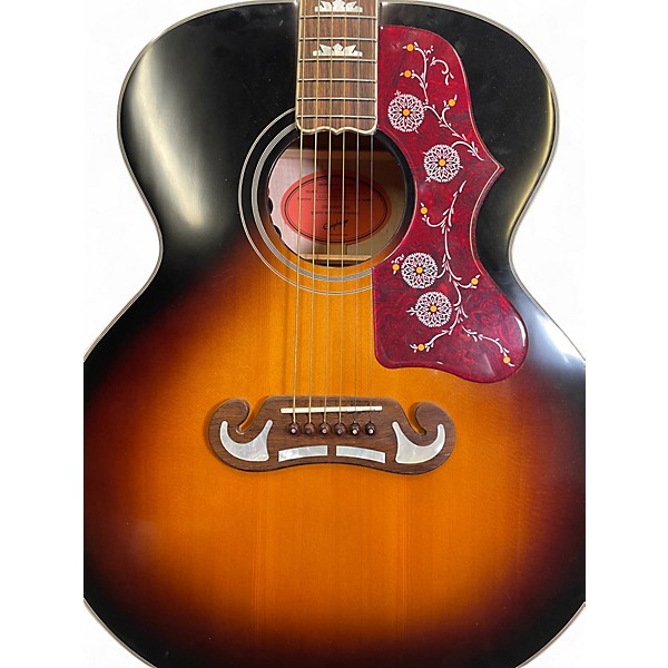 Used Epiphone J 200 Inspired by Gibson 2 Color Sunburst Acoustic Electric Guitar