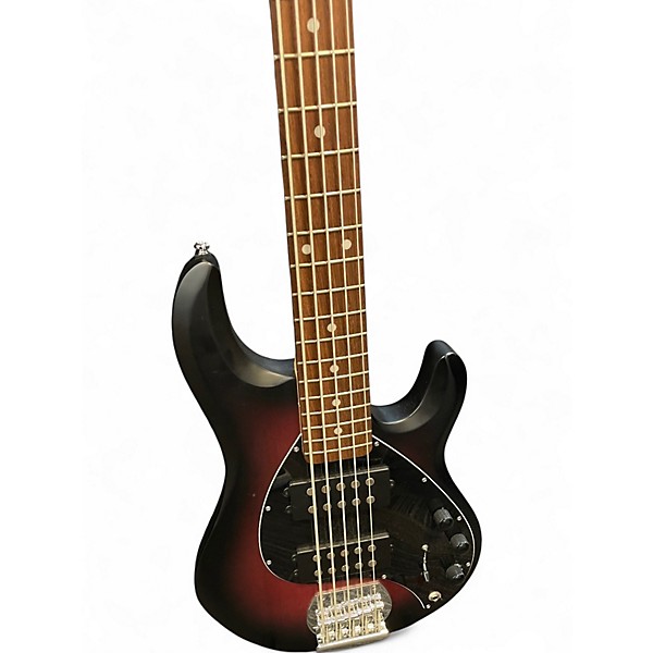 Used Sterling by Music Man StingRay 5 Ruby Red Burst Satin Electric Bass Guitar