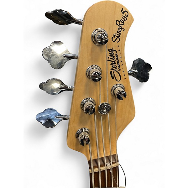 Used Sterling by Music Man StingRay 5 Ruby Red Burst Satin Electric Bass Guitar