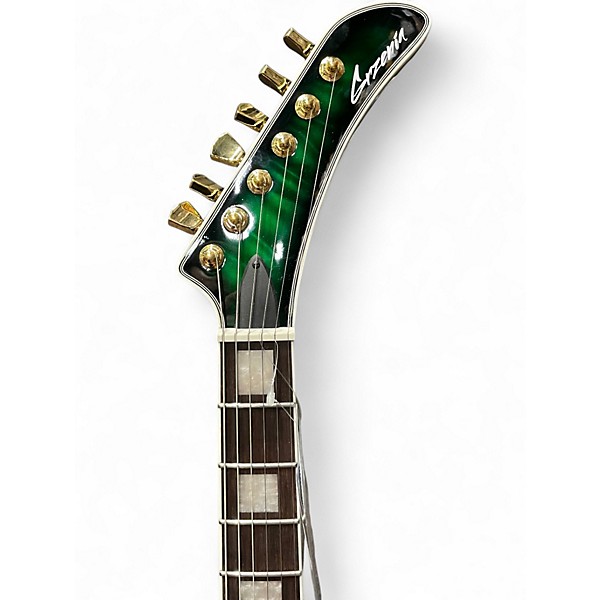 Used Grzenia Empress Transparent Green Burst Solid Body Electric Guitar