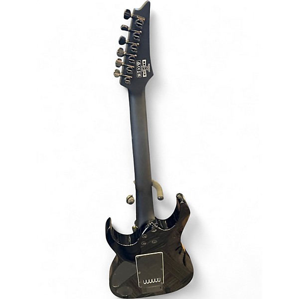 Used Ibanez RGR52ET Black and Gold Solid Body Electric Guitar