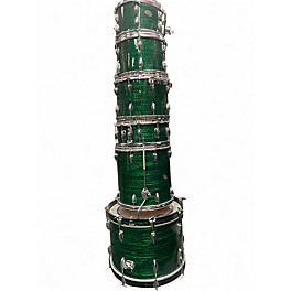 Used Slingerland 6 Piece Gene Krupa Deluxe Green Drum Kit