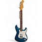 Used 2009 Fender American Deluxe Stratocaster HSS Metallic Aqua Marine Solid Body Electric Guitar thumbnail