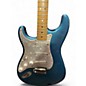 Used 2009 Fender MIM Standard LH Stratocaster Blue Solid Body Electric Guitar thumbnail