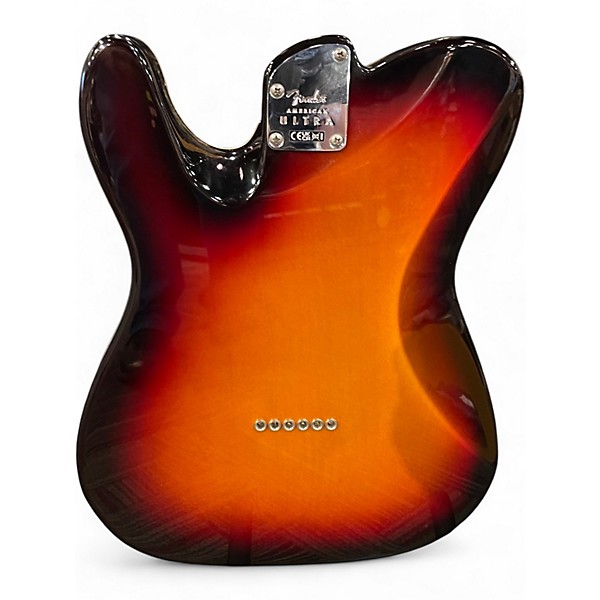 Used 2023 Fender American Ultra Telecaster 3 Tone Sunburst Solid Body Electric Guitar