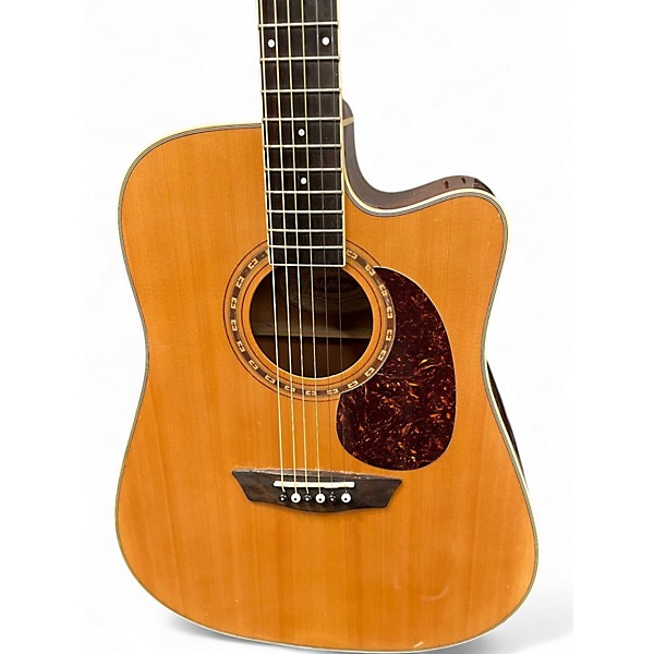 Used Washburn WD10CE Natural Acoustic Guitar